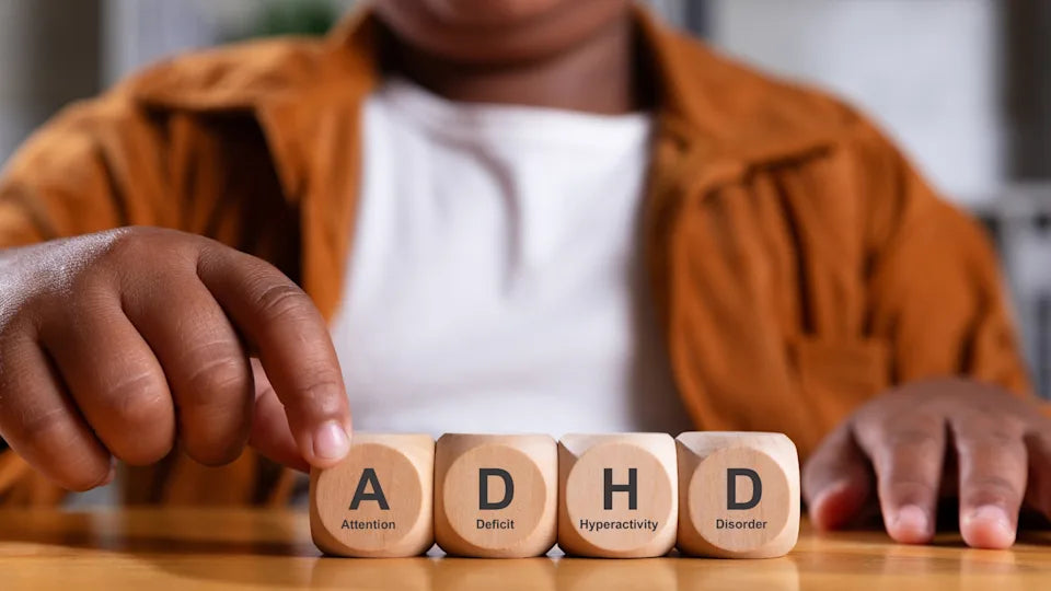 A person using an AI assistance device to manage ADHD and daily tasks