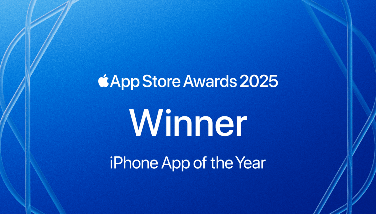 Tiimo's iPhone App of the Year 2025 announcement. Image via Tiimo