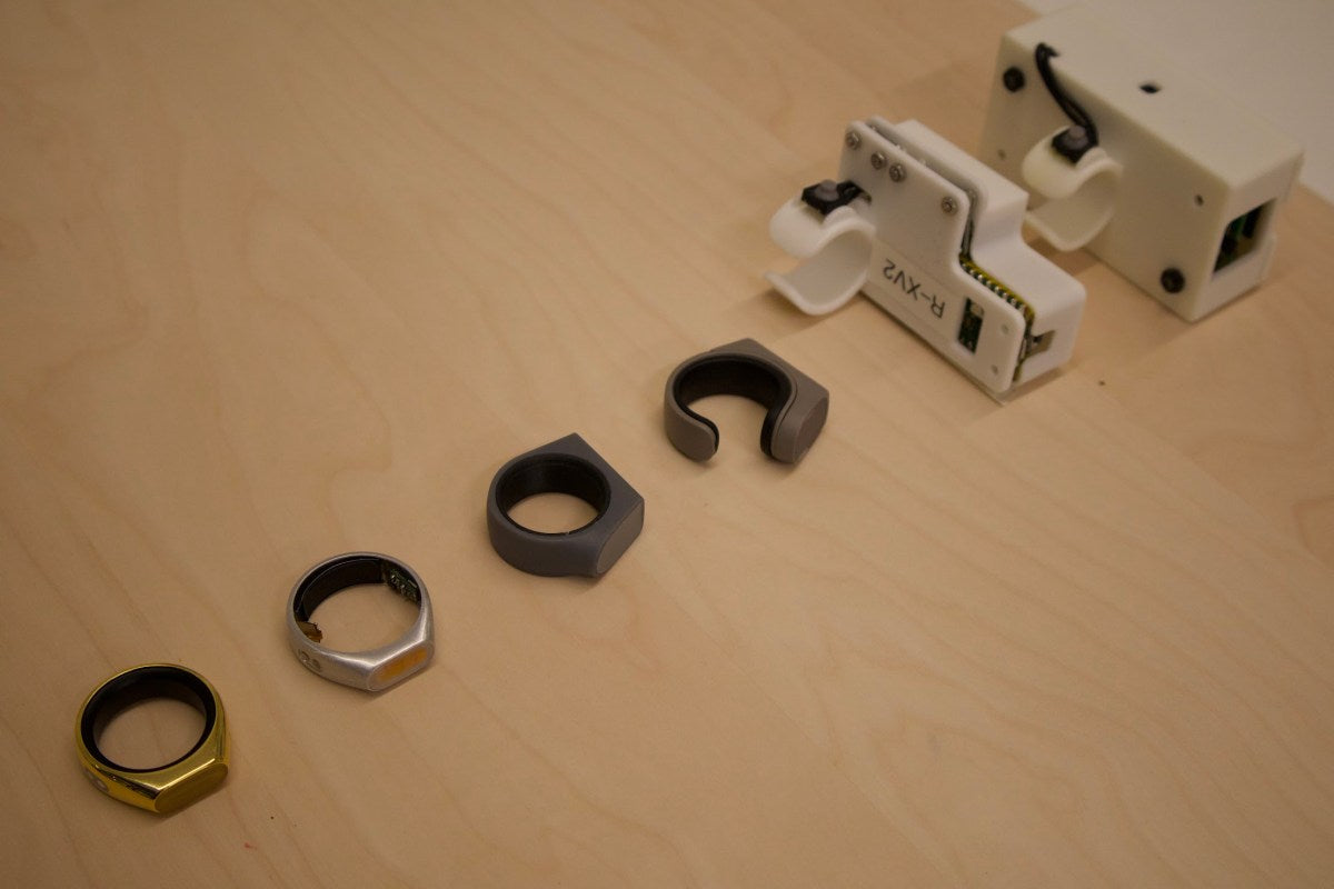 The Sandbar Stream ring, a push-to-talk voice capture smart ring. Photo via TechCrunch