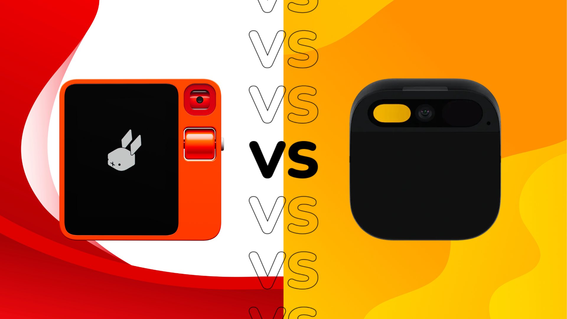 The Rabbit R1 and Humane AI Pin compared side by side