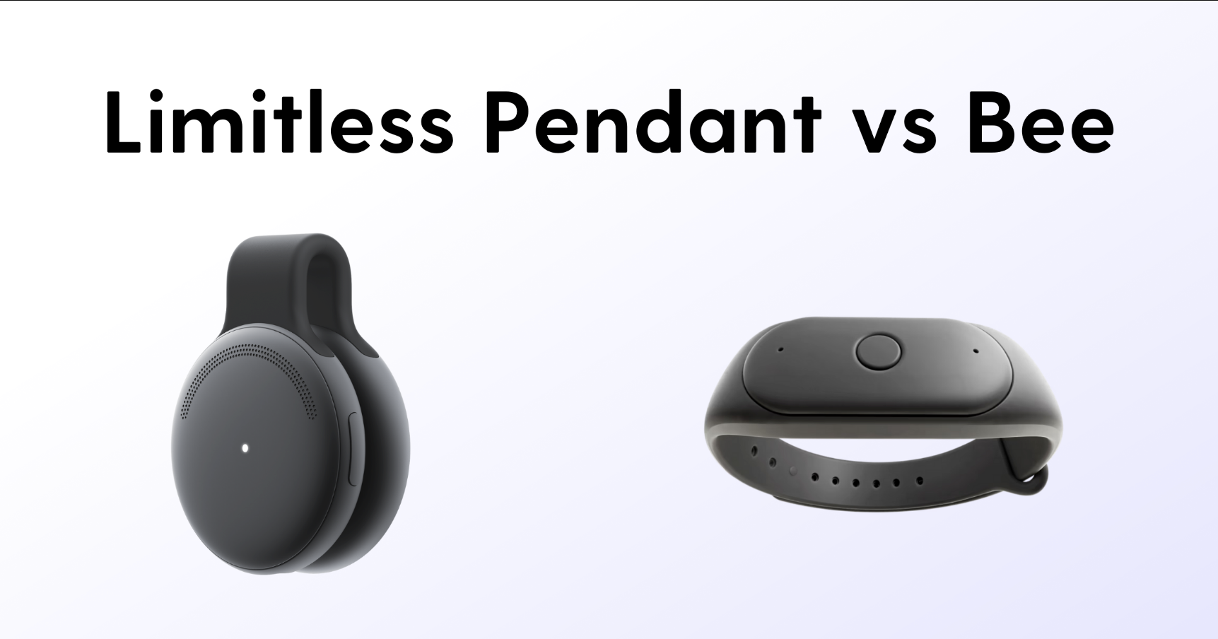 The Limitless Pendant and Bee AI wearable compared side by side