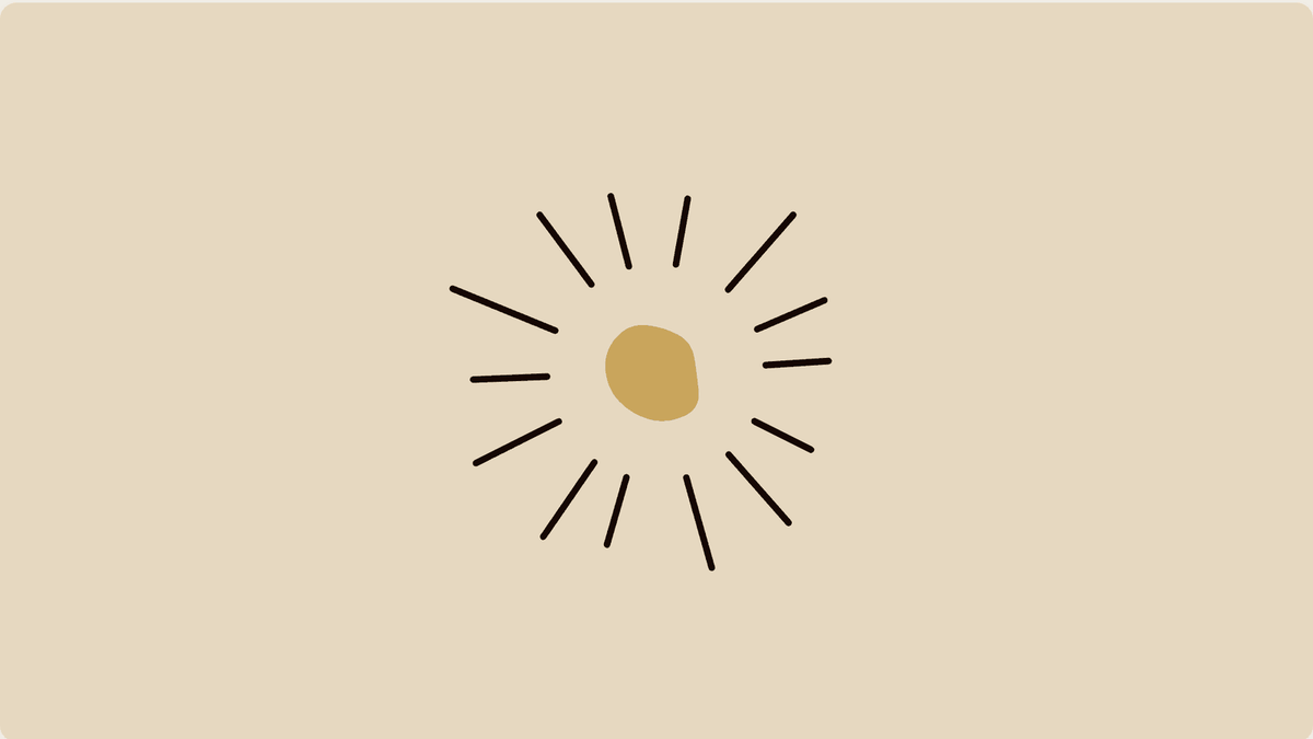 Rejection sensitivity: a small gold burst with radiating lines on sand