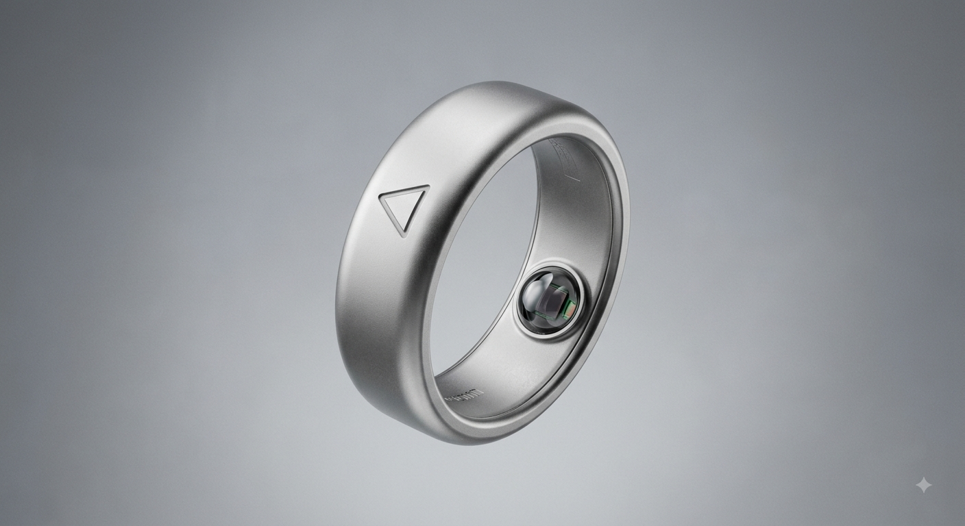 Garmin CIRQA smart ring concept render, silver finish. Photo via the5krunner