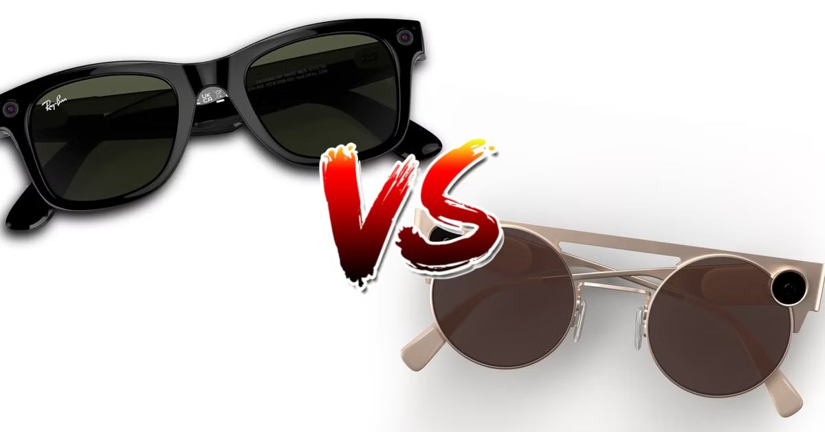 Ray-Ban Meta smart glasses and Snap Spectacles side by side