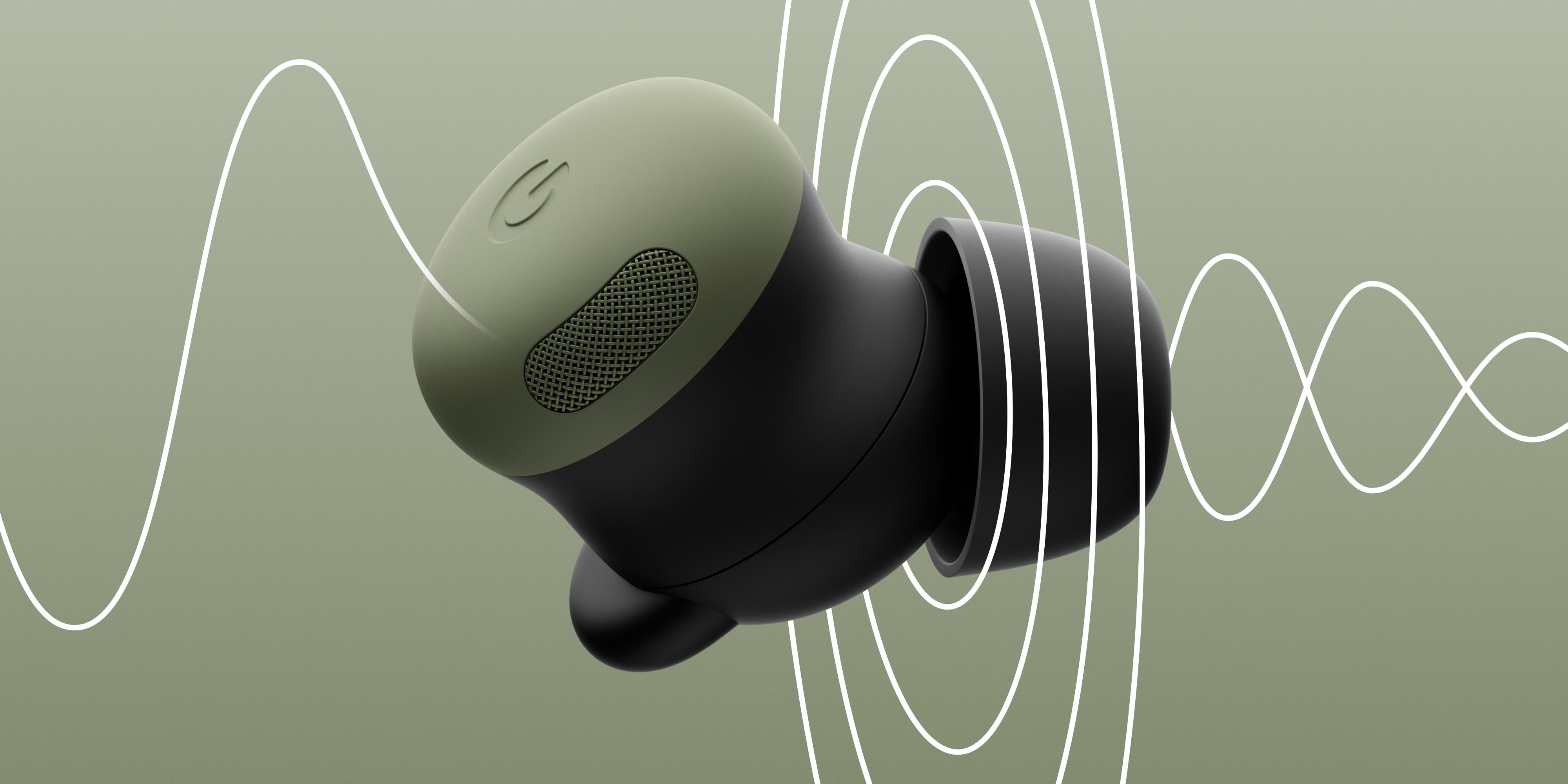 The Pixel Buds Pro 2 in the new Olive colorway announced at Made by Google 2026. Photo via 9to5Google